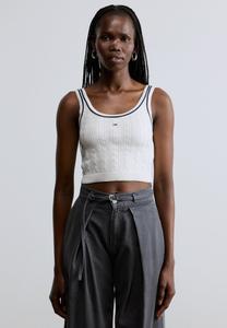 Топ Tommy Jeans FLAG CROPPED TANK, Ancient White/Off-White