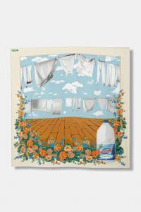 Шелковый шарф Moschino, бежевый