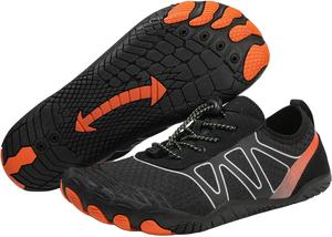 Обувь для плавания для женщин и мужчин, нескользящая обувь для воды, быстросохнущие аква-носки, обувь для плавания и пляжа, обувь с широким носком и нулевым перепадом высоты подошвы, легкая минималистичная обувь унисекс для весны и лета Mmoneyake, черный