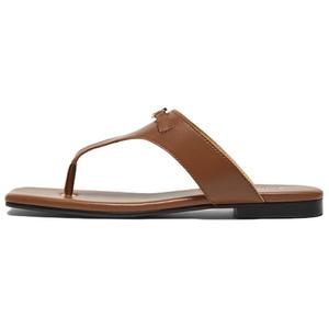 Женские кожаные шлепанцы с резиновой подошвой в стиле пэчворк BASTO, Ecru