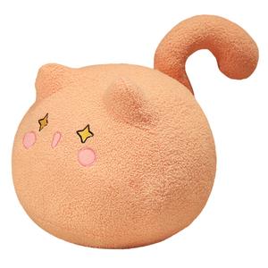 Плюшевая кукла с котятами, высота 35 см MLING, оранжевый