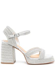 Castañer босоножки Valle 100, серебристый