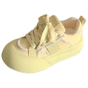 JimiXiong Женские скейтерские кроссовки желтые, цвет Yellow