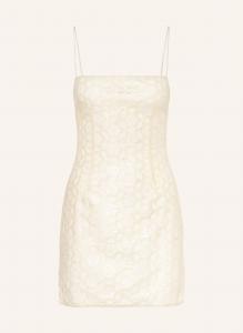 Платье из тюля с пайетками Rotate, бежевый