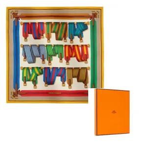 HERMES Шёлковый шарф унисекс разноцветный, Multicolor