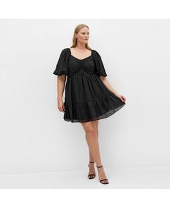 Платье Марси больших размеров CITY CHIC, Black