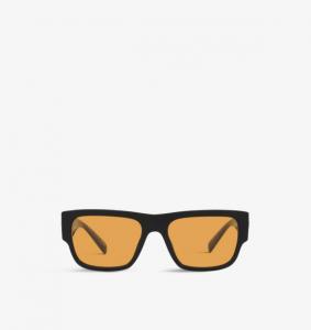 Солнцезащитные очки Ve4406 с прямоугольной оправой из ацетата и поляризацией Versace, черный