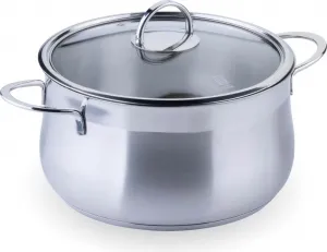 Кастрюля Chefkoch meets со стеклянной крышкой Leipzig Ø 24 см, нержавеющая сталь, 6100 мл, подходит для всех типов плит, включая индукционные, пригодна для использования в духовке Fackelmann