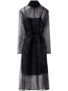 Принтованное шелковое платье-миди Fabiana Filippi, черный