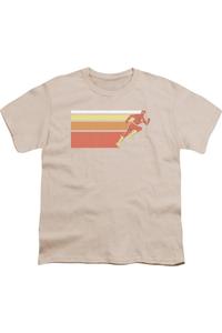 DC Comics Flash Футболка с ретро-принтом Flash для детей с коротким рукавом Gildan, Charcoal