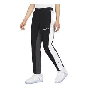 Брюки men's sportswear swoosh contrast color stitching knit sports pants/trousers/joggers black Nike, черный