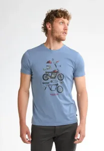 Футболка с принтом "мотоциклетный сосновый хребет" Petrol Industries, Pale Blue