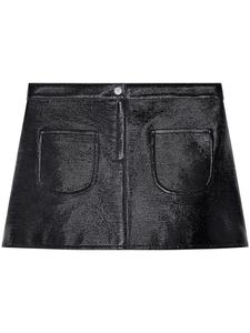 Courrèges юбка мини А-силуэта, черный