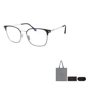 TOM FORD Мужские очки в стиле бровей из сплава черные серебристые, Black Silver