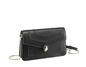 Кошелек Serpenti forever chain Bvlgari, черный