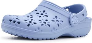 Детские кроксы Crocs с классическим цветочным дизайном, синий
