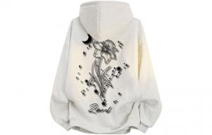 Толстовка Unisex Hooded Moderate Heavyweight ZIAREL, белый heather серый