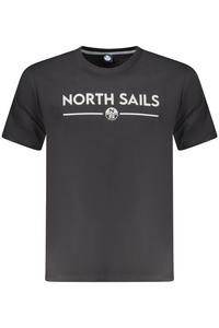 Мужская футболка North Sails хлопковая с принтом на груди, черный