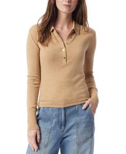 Женский поло-свитер с длинными рукавами DO by Sinead DEE OCLEPPO, Heather Camel
