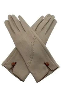 Перчатка с вышивкой LL Accessories, бежевый