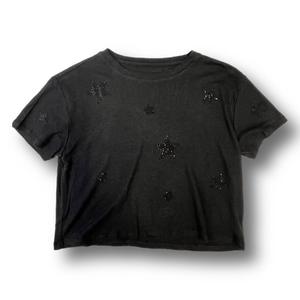 Футболка Junior Fearless с черными стразами в виде звезд KatieJnyc