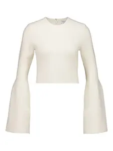 Трикотажный топ Talos с расклешенными рукавами Gabriela Hearst, белый