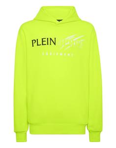Толстовка с капюшоном Plein Sport Sweatshirt Scratch, цвет neon green