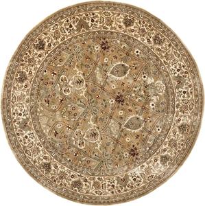 Ковер SAFAVIEH, 107 x 107 см, коллекции Persian Legend, круглый, Light Green & Beige, ручной работы из традиционной шерсти, идеален для помещений с высокой проходимостью в гостиной, спальне (PL519A)