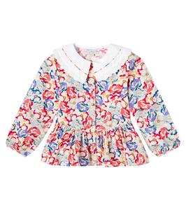 Хлопковая рубашка с цветочным принтом Konges Sløjd, La Rosa