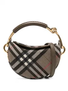 Сумка-тоут Bridle в клетку Burberry, серый