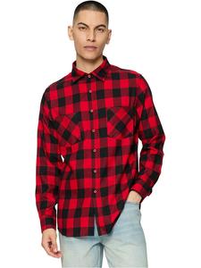 Urban Classics Рубашка красно-черного цвета