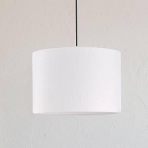 Подвесной светильник Fischer & Honsel Vigo, пластик / лен - 1 пламя - белый / черный