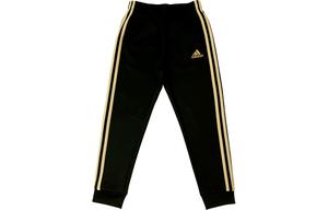 Детские вязаные спортивные штаны Adidas, черный золотой