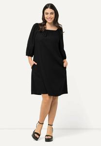 Дневное платье TIE BACK 3/4 SLEEVE MIDI  Ulla Popken, черный