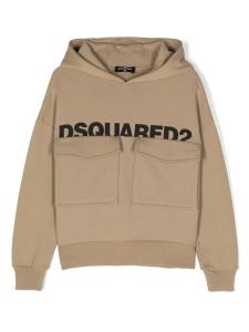 Dsquared2 худи с логотипом, нейтральный цвет