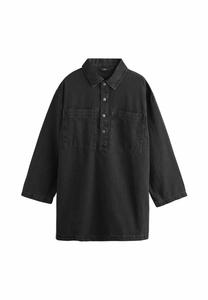 Платье Next Denim dress, Washed Black/Black