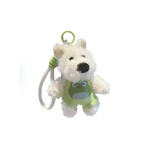 Очаровательная мягкая игрушка-подвеска щенка вест хайленд уайт терьера с большим носом, высота 12 см XTHOT, зеленый