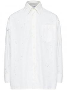 Рубашка с эффектом разбрызганной краски MM6 Maison Margiela, белый