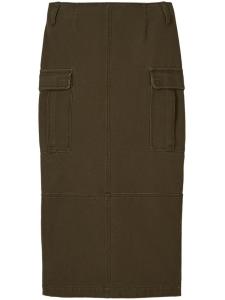 Marc Jacobs юбка миди с карманами карго, зеленый