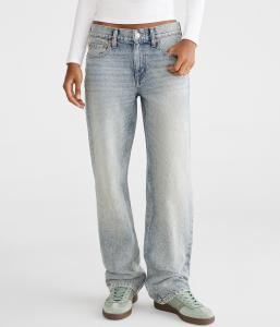 Aeropostale Зауженные джинсы с низкой посадкой, Medium Wash