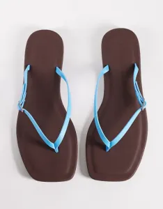 Босоножки скинни ASOS DESIGN Fitz шоколадного и синего цветов