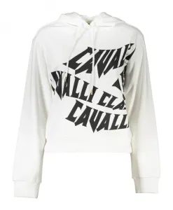 Белая толстовка с длинными рукавами и принтом Cavalli Class, белый