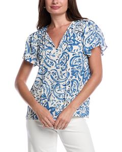 Топ с завязками Jones New York, синий