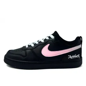 Nike Кеды для скейтбординга Court Borough Spade Pink Blade, нескользящие и износостойкие, низкие, красные, для подростков