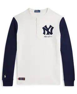 Мужская футболка Yankees с длинными рукавами Polo Ralph Lauren, белый