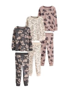 Пижама Next, светло-бежевый/шоколадный/мокко