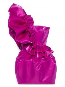 Платье мини с оборками MITILIANE COUTURE, фиолетовый