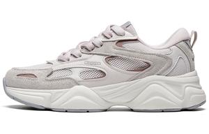 Антискользящие износостойкие низкие массивные кроссовки женские серо-розовые Kappa, лунно-серый/кремово-розовый