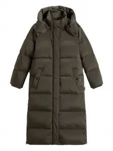 Длинная парка Kelly с капюшоном WOOLRICH, зеленый