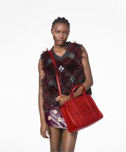 Кожаная сумка-шоппер среднего размера